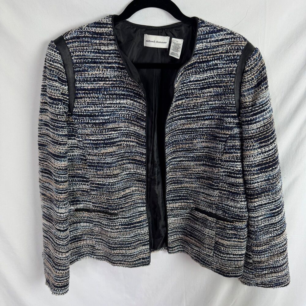 Alfred Dunner Women's Blazer Jacket Size 14 Tweed Lined
